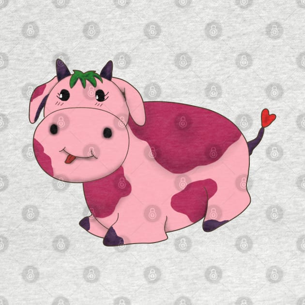 Adorable Strawberry Cow Pillow Pet by Africa